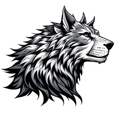 soundgarden king animal tattoo design idea