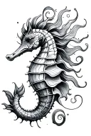 seahorse as a mermaid tattoo design idea