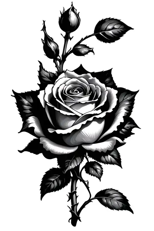 rose that grew from concrete tattoo design idea