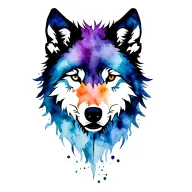 shadow wolf silhouette tattoo design idea