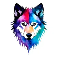 shadow wolf silhouette tattoo design idea