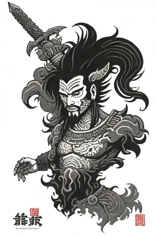gilgamesh sumerian god tattoo design idea