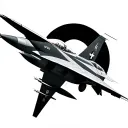 F16 airplane Auquarius tattoo design idea