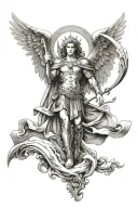 archangel Michael tattoo design idea