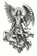 archangel Michael tattoo design idea