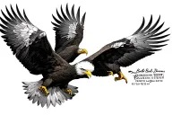 golden Eagle fighting a bald eagle tattoo design idea