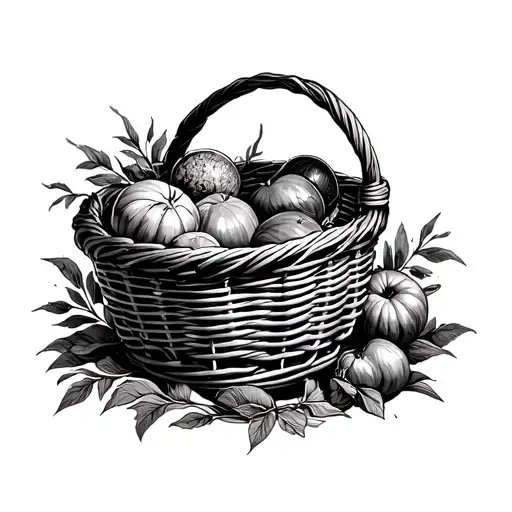 Basket tattoo design idea