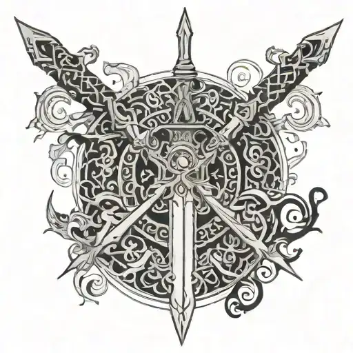 asta black clover swords tattoo design idea