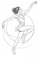 dancer gracefully balancing tattoo design idea