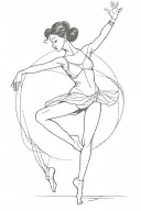 dancer gracefully balancing tattoo design idea