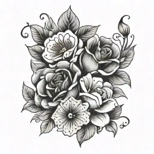 Flores tattoo design idea