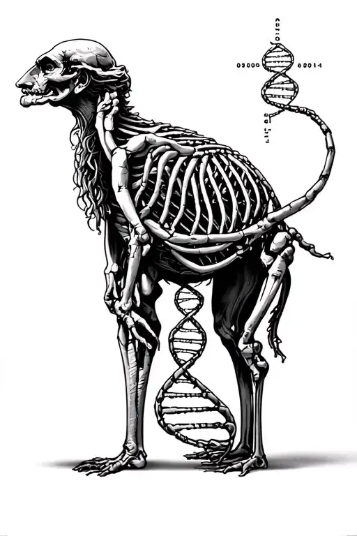 evolution, DNA, Gene, Charles Darwin, philosophy, science, atheist, binary numbers tattoo design idea
