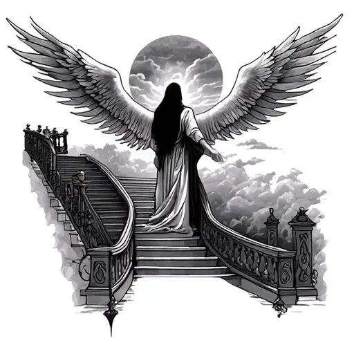 stair way to heaven tattoo design idea