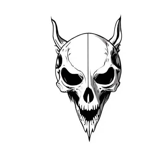 creative animal skull tattoo design idea