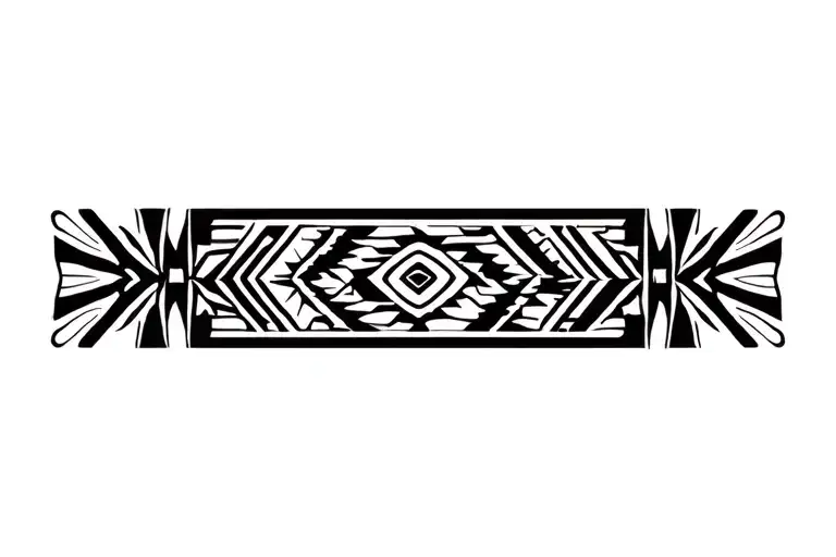 Aztec tribal tattoo design idea