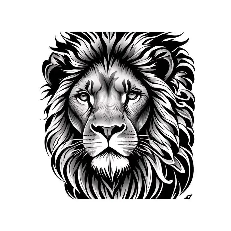 lion mandala tattoo design idea