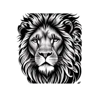 lion mandala tattoo design idea