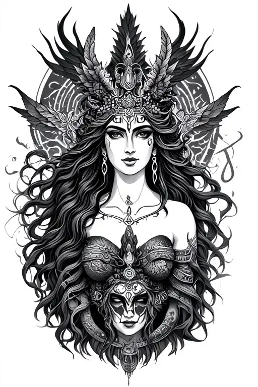 Lillith Goddess, Hecate Goddess, Hygeia Godess, Madusa, Kali, Green Tara, Primordial, Pachamama, Isis, Athena, Ananke tattoo design idea