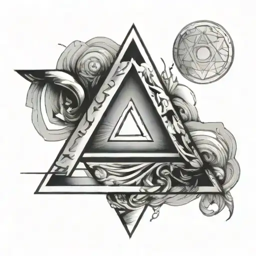 AA symbol of a triangle tattoo design idea