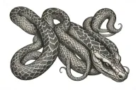 crawling snake on collarbone femme fatale tattoo design idea