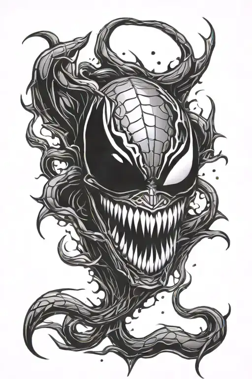 Venom Symbol from Spiderman tattoo design idea