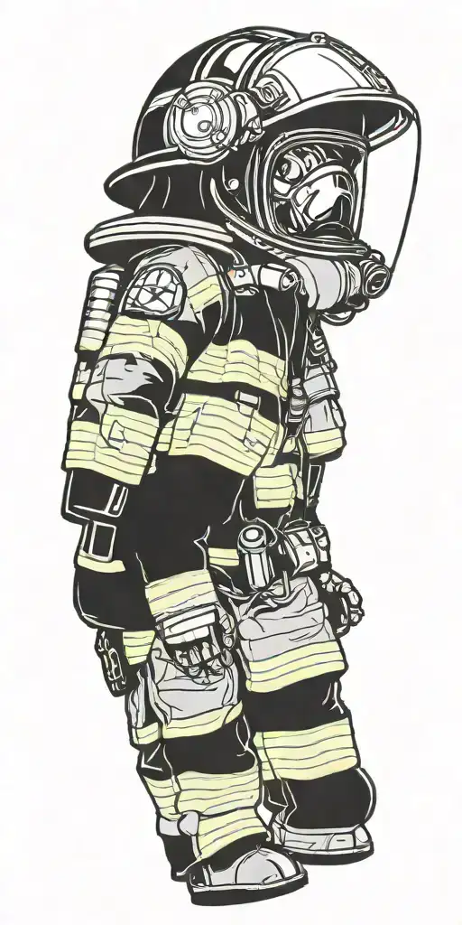 firefighter tattoo design idea