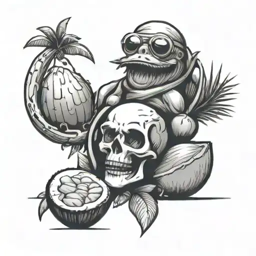 'The MEME group' and Coconut  tattoo design idea