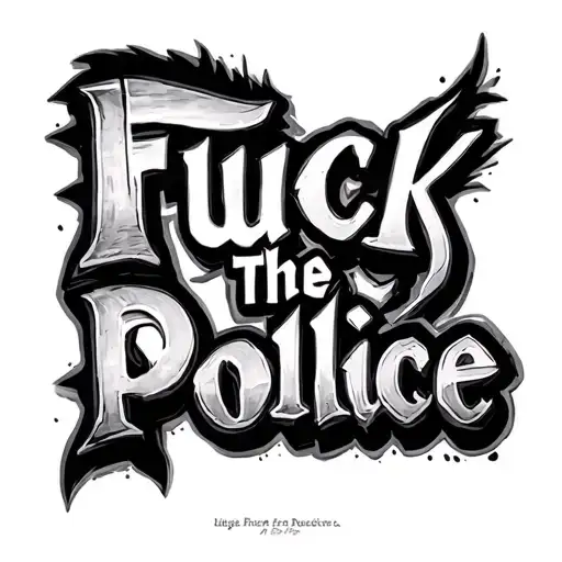 Fuck The Police tattoo design idea