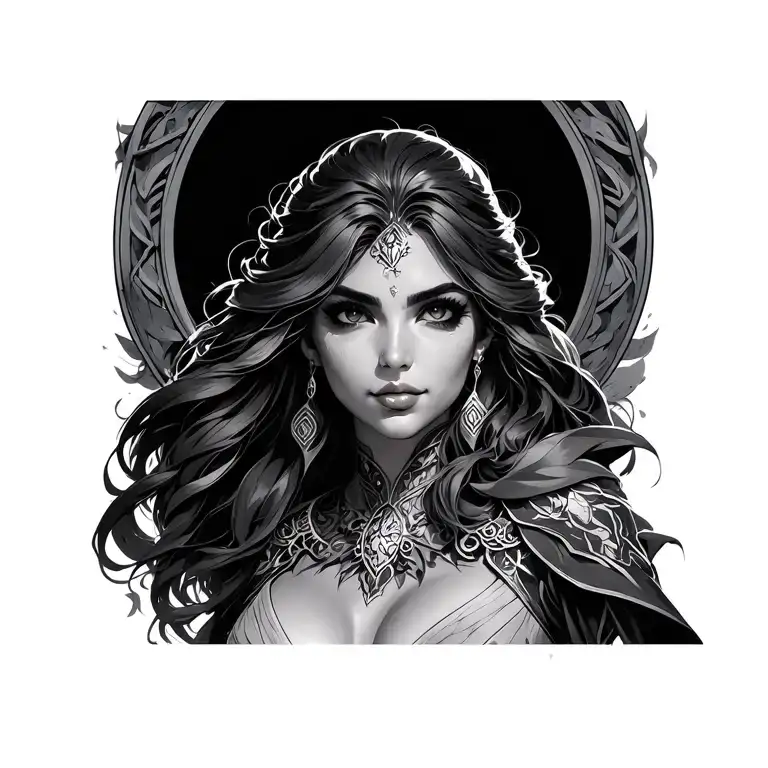 Oriana de league of legends tattoo design idea