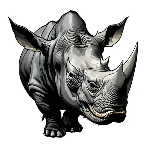"Resilience" rhinoceros tattoo design idea