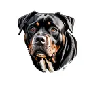 Rottweiler tattoo design idea