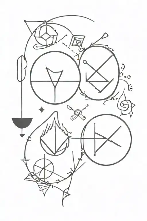 mix the astrological sign Libra Scorpio and Leo tattoo design idea