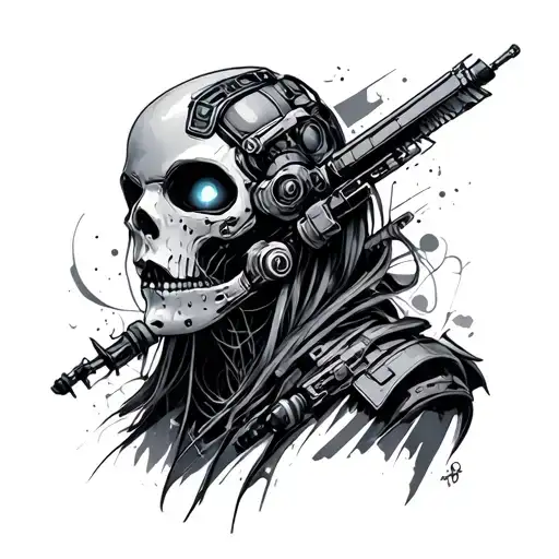 Cyberware tattoo design idea