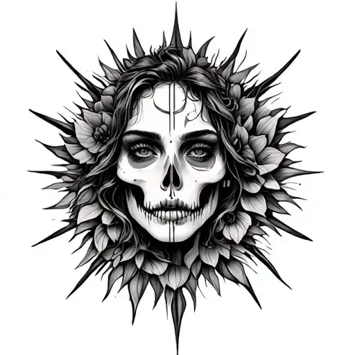 existing is pain but living is life tattoo design idea