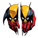 deadpool and wolverine claws extended tattoo design idea
