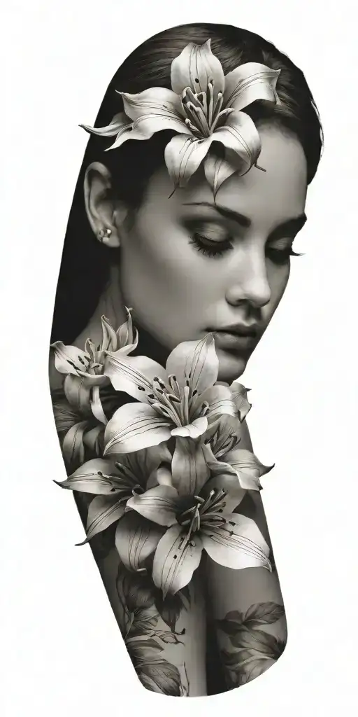 floral tattoo design idea