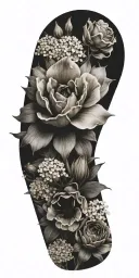 floral tattoo design idea