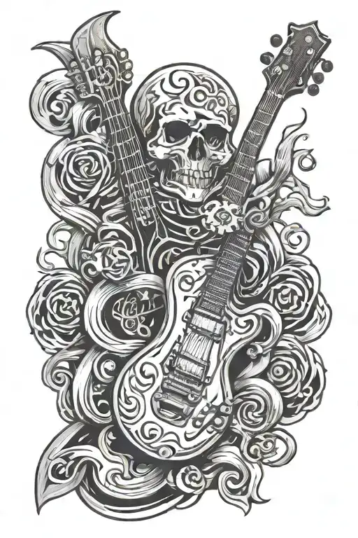 East Oil, Rock n roll tattoo design idea