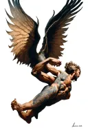 Lucifer Falling tattoo design idea