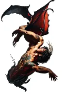 Lucifer Falling tattoo design idea