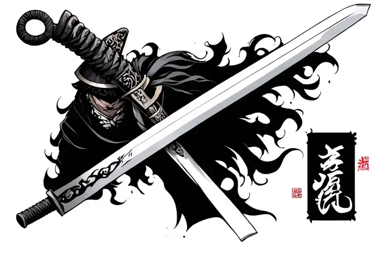 samurai champloo Mugen sword tattoo design idea