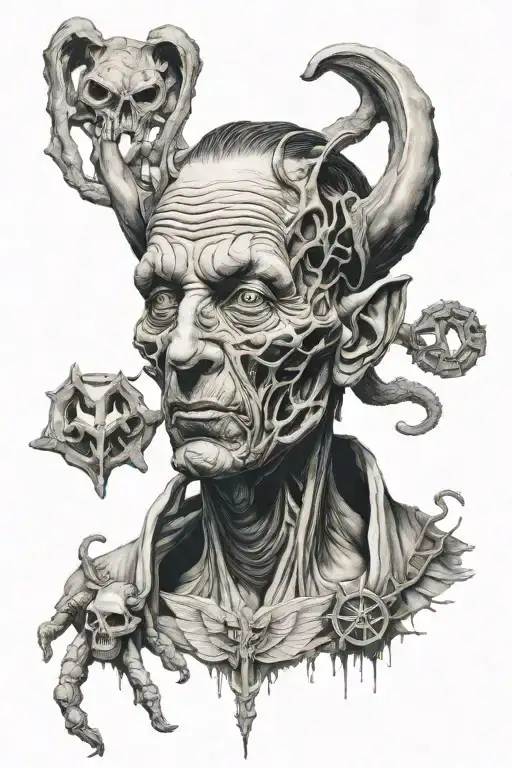 incubus doctor mask tattoo design idea