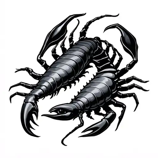 Scorpio And Aquarius tattoo design idea