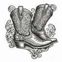 Cowboy Boot tattoo design idea