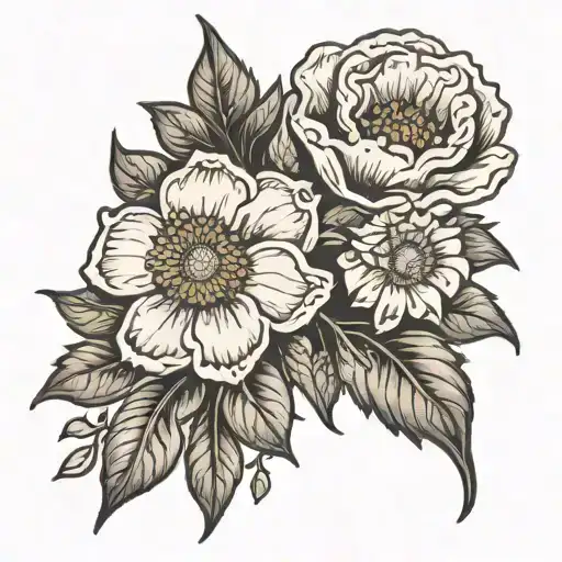 july and october birth flower tattoo design tattoo design idea