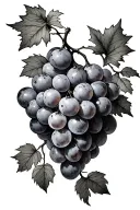grape vine wrapped around arm sleeve tattoo design idea