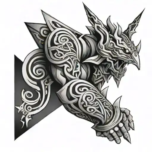 neotribal cybersigilism arm tattoo tattoo design idea