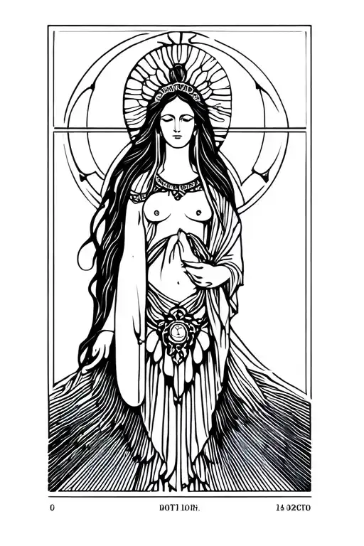 An obscure Virgo goddess tattoo design idea