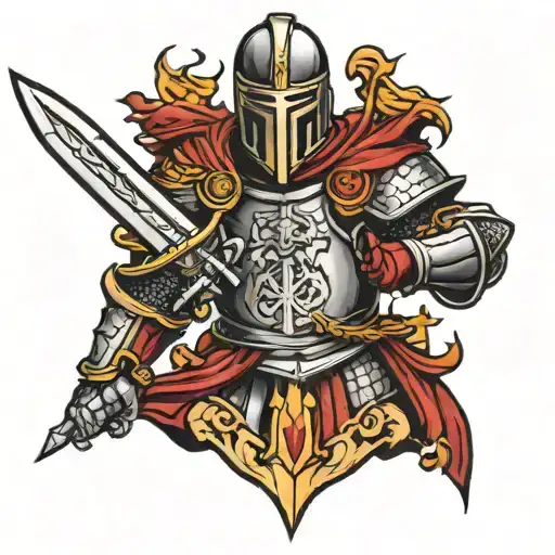 knigh templar knight tattoo design idea
