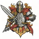 knigh templar knight tattoo design idea